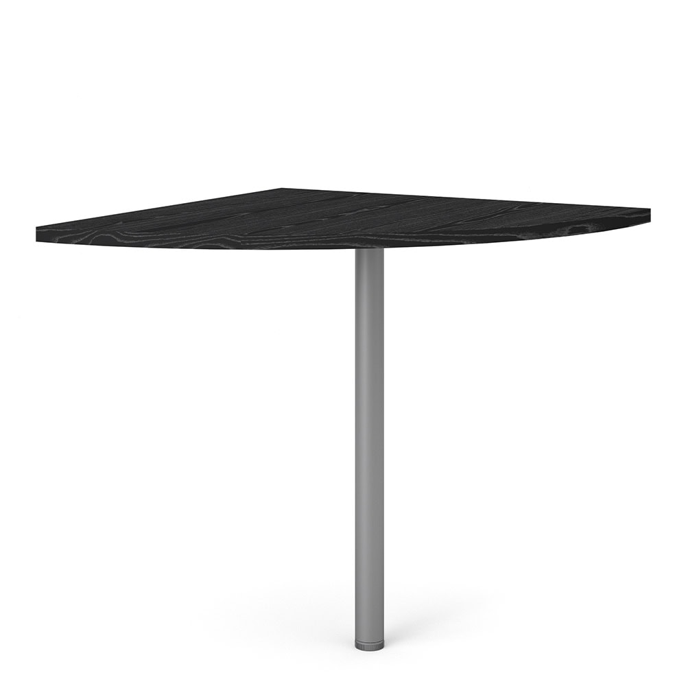 Connel Corner Desk Top, Black Woodgrain & Silver Grey