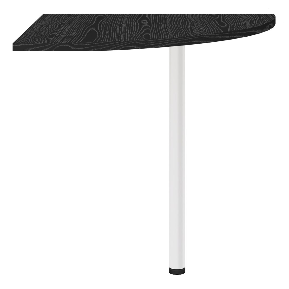 Connel Corner Desk Top, Black Woodgrain & White