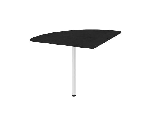 Connel Corner Desk Top, Black Woodgrain & White