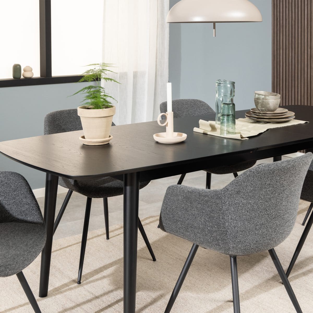 Harlaxton Rectangular Dining Table, Black