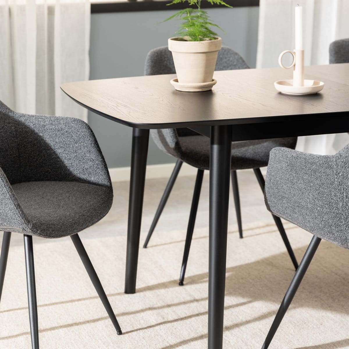 Harlaxton Rectangular Dining Table, Black