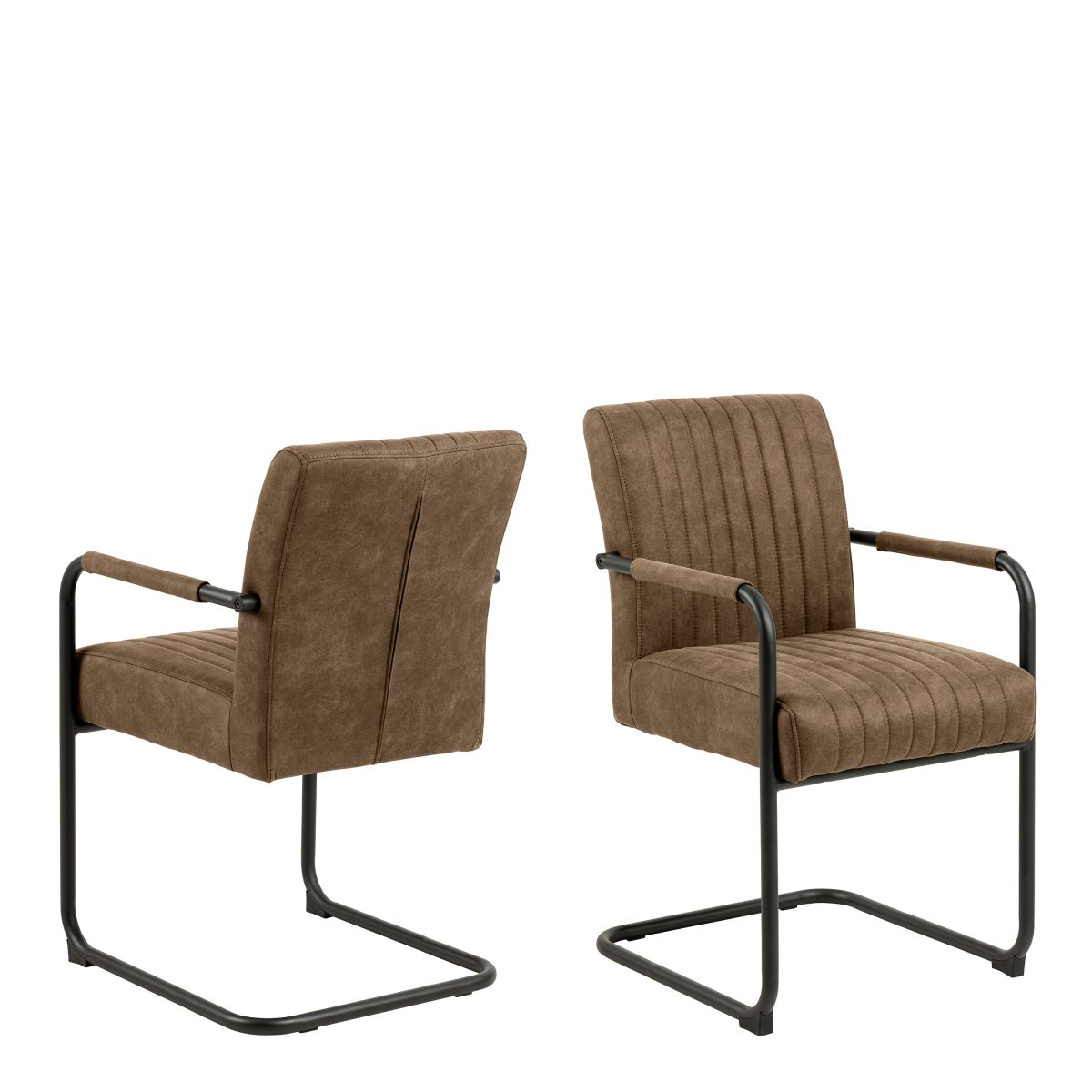 Marton Set of 2 Dining Chairs, Light Brown