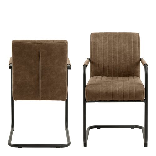 Marton Set of 2 Dining Chairs, Light Brown