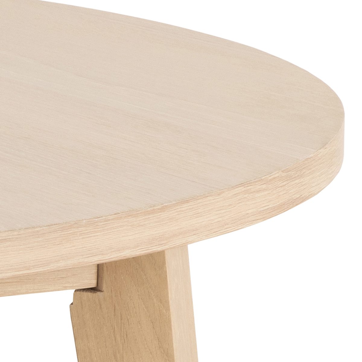 Honos Round Dining Table, White Oak