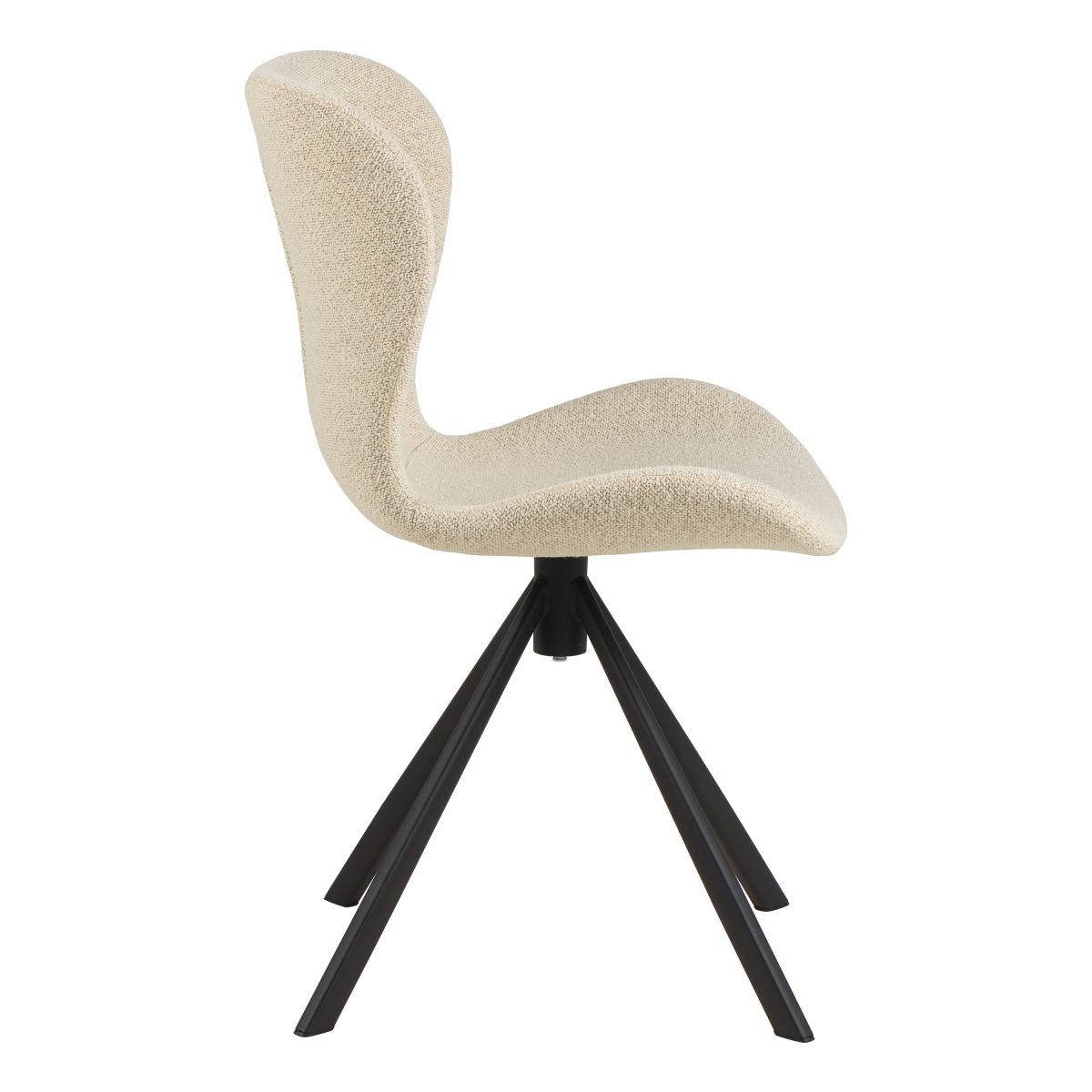 Ridley Set of 2 Swivel Dining Chairs, Cream