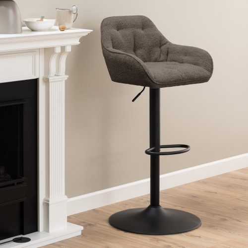 Pair of Romeo Boucle Bar Chairs, Taupe