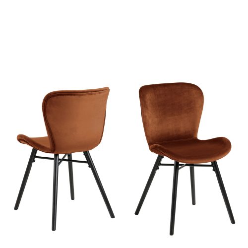 Ridley Set of 2 Dining Chairs, Copper