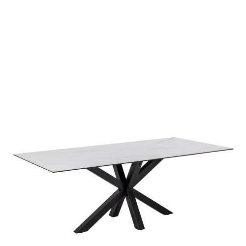 Caernarfon Ceramic Dining Table, White