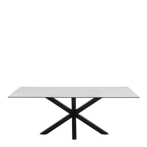 Caernarfon Ceramic Dining Table, White