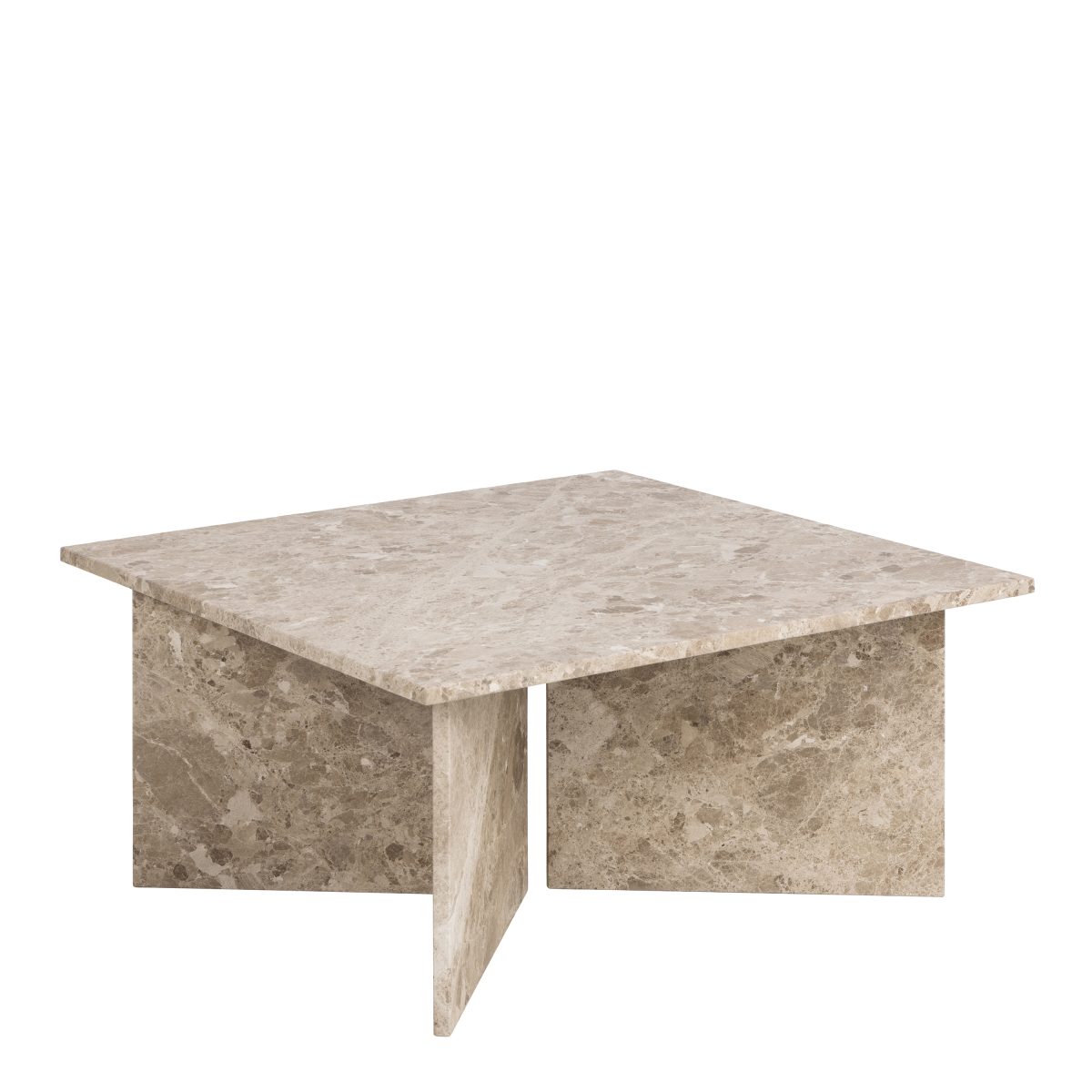 Hinton Square Coffee Table in Brown Marble