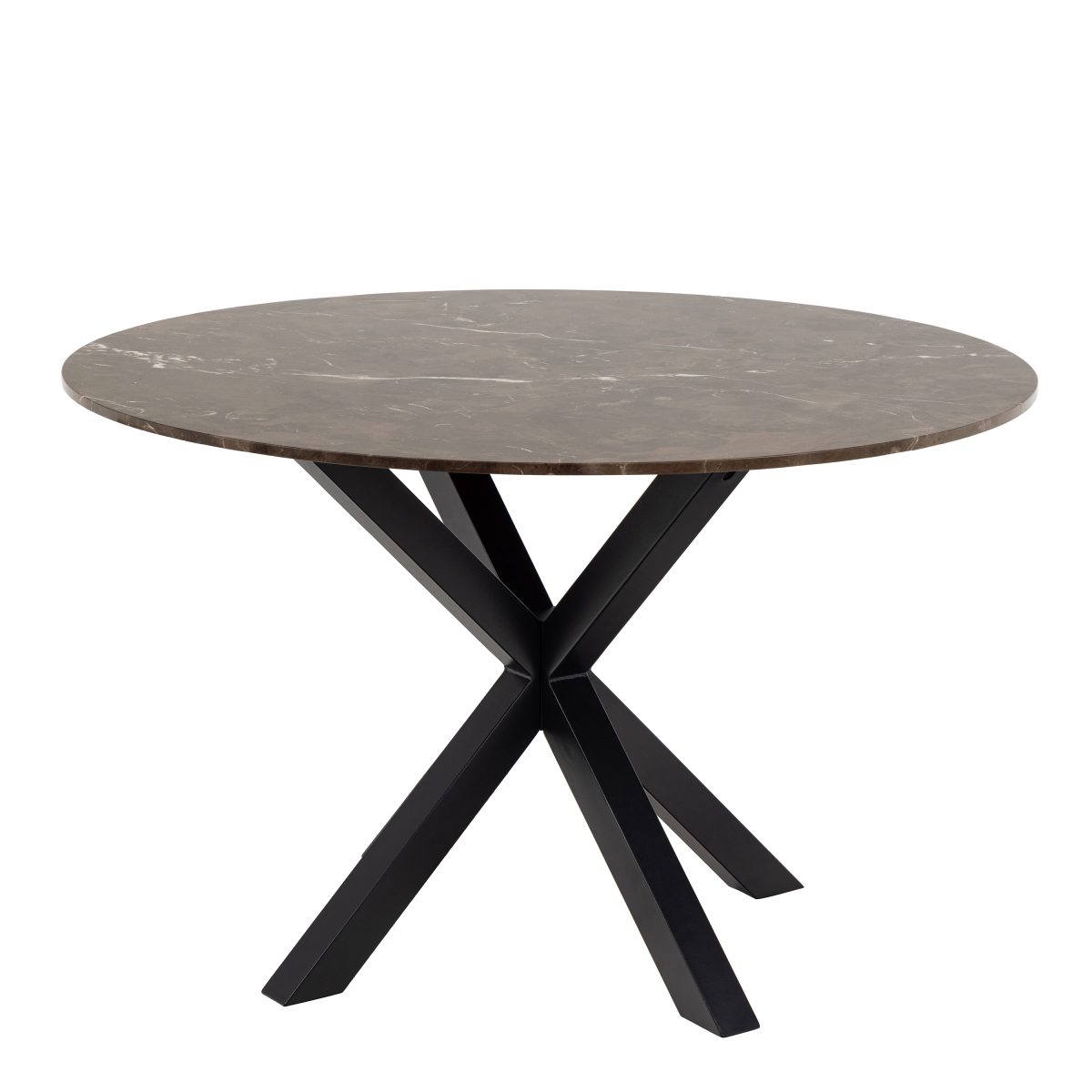 Caernarfon Dining Table with Brown Polished Marble Top