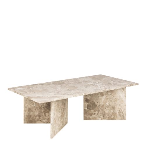 Hinton Rectangular Coffee Table in Brown Marble