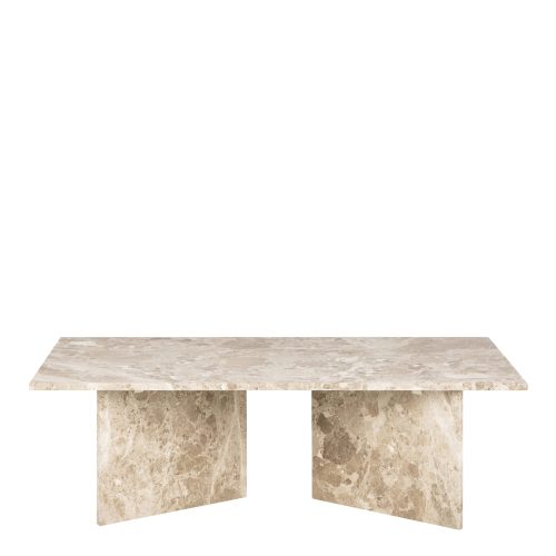 Hinton Rectangular Coffee Table in Brown Marble