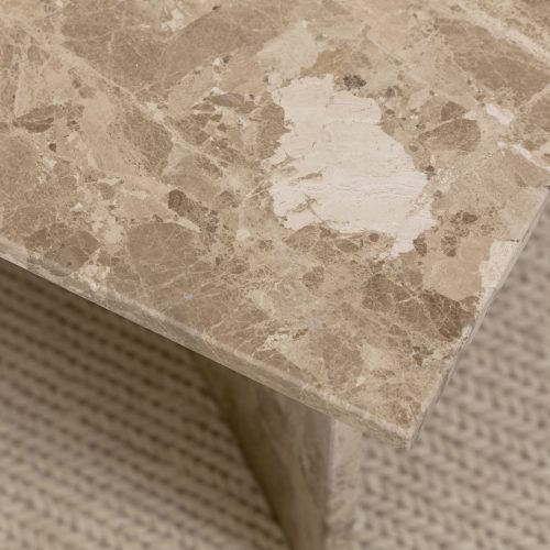 Hinton Rectangular Coffee Table in Brown Marble