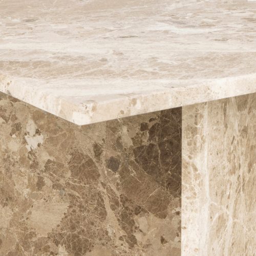 Hinton Rectangular Coffee Table in Brown Marble