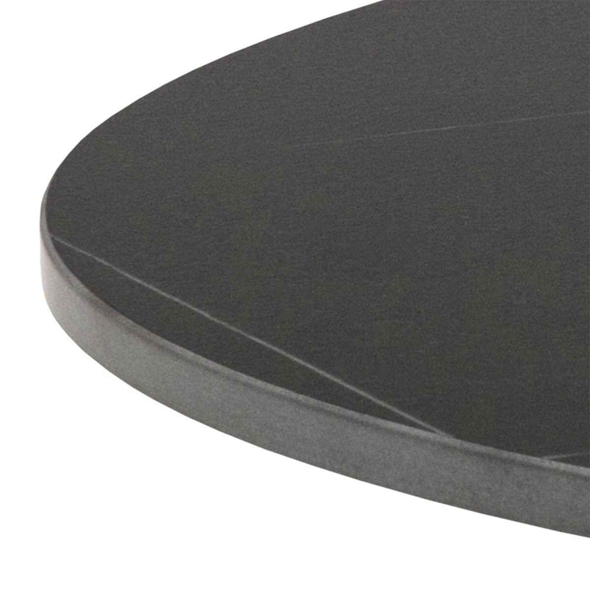 Pixley Ceramic Round Accent Table in Matt black 60x45cm