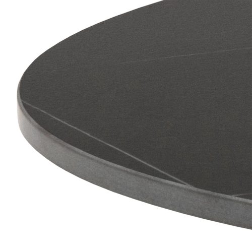 Pixley Ceramic Round Accent Table in Matt black 60x45cm