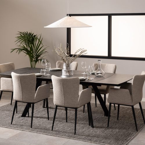Dalton Black Ceramic Dining Table