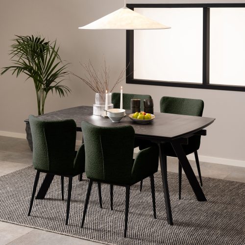 Dalton Black Ceramic Dining Table