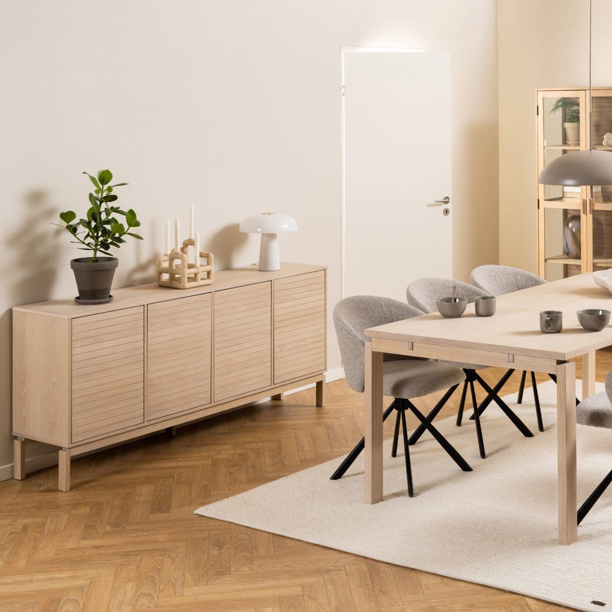 Menai White Oak Large Sideboard