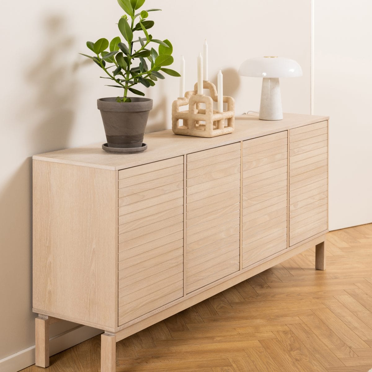 Menai White Oak Large Sideboard