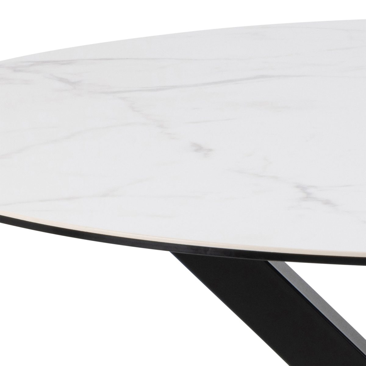 Caernarfon Ceramic Dining Table, White