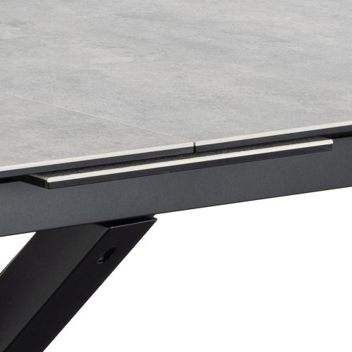 Caernarfon Extending Ceramic Dining Table, Grey 200cm - 240cm