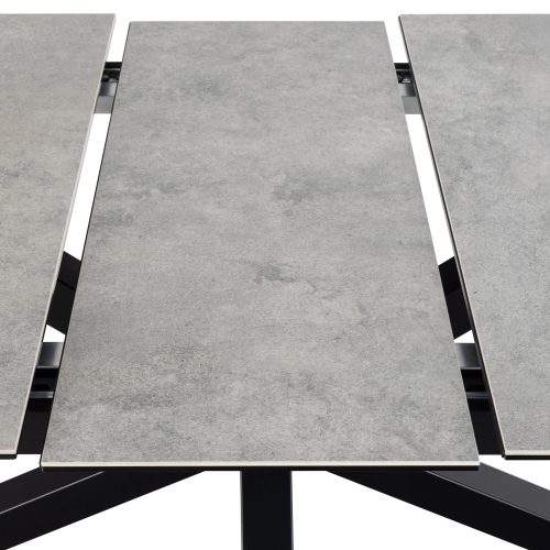Caernarfon Extending Ceramic Dining Table, Grey 200cm - 240cm