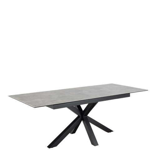 Caernarfon Extending Ceramic Dining Table, Grey 168cm - 210cm
