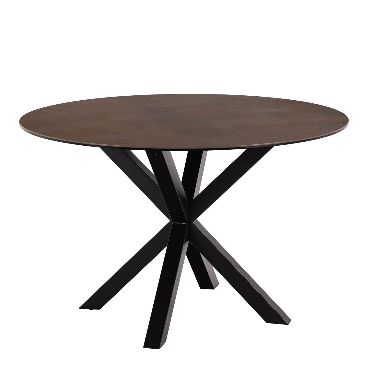 Caernarfon Ceramic Dining Table, Brown Rust Effect