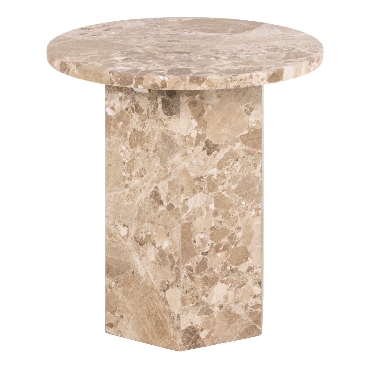 Furnas Marble Side Table, Brown