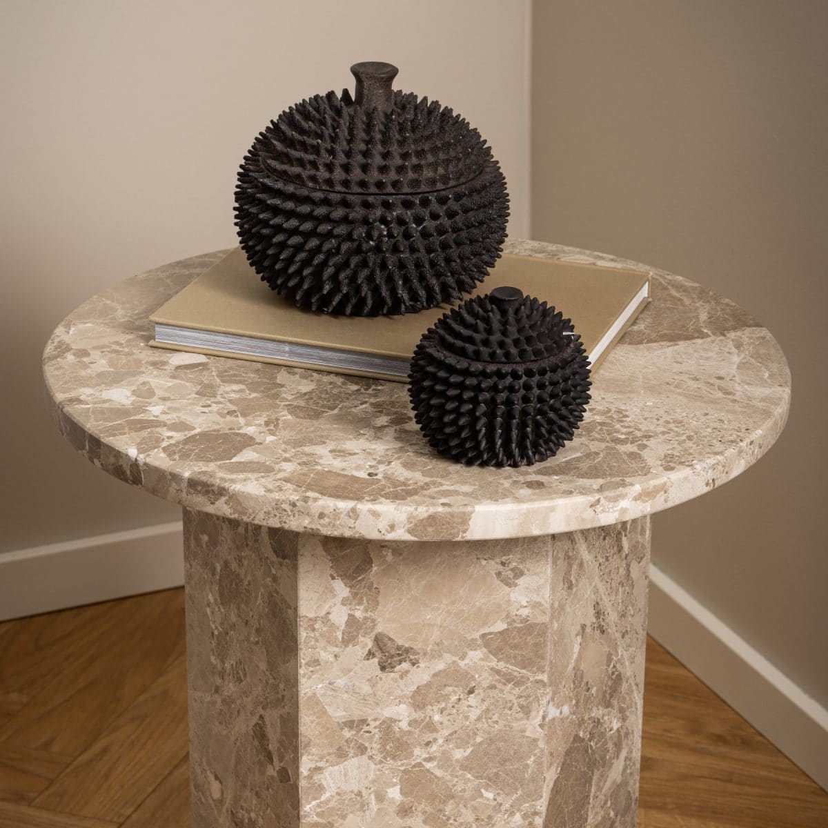 Furnas Marble Side Table, Brown