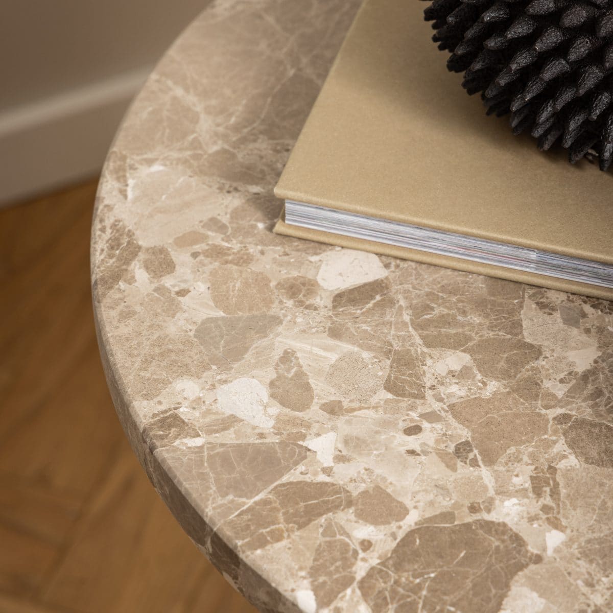 Furnas Marble Side Table, Brown
