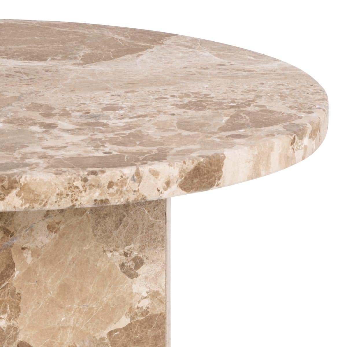 Furnas Marble Side Table, Brown