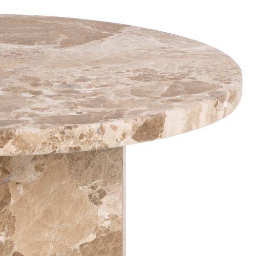 Furnas Marble Side Table, Brown