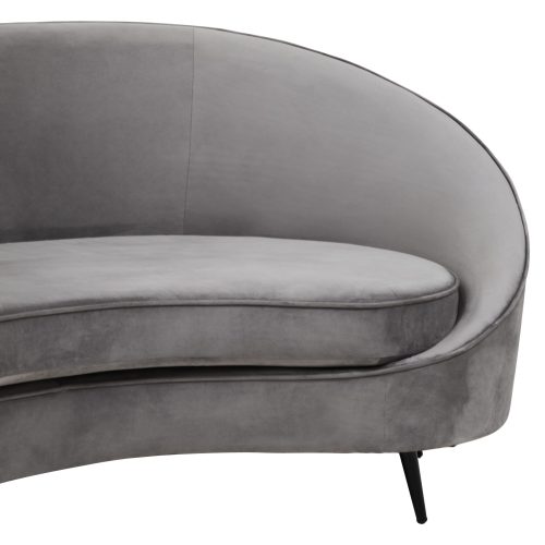 Ronda 3 Seater Velvet Sofa - Grey