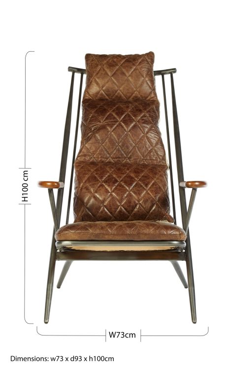 Cubitt Armchair - Brown Leather