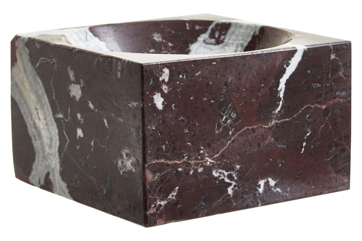 Nolita  Square Red Marble Bowl
