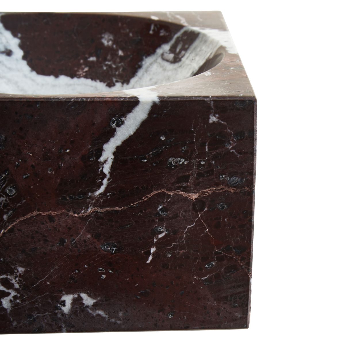 Nolita  Square Red Marble Bowl