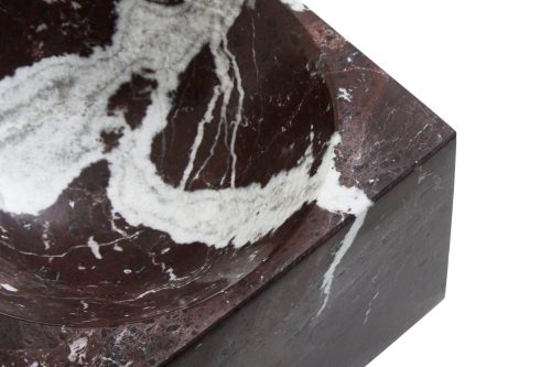 Nolita  Square Red Marble Bowl