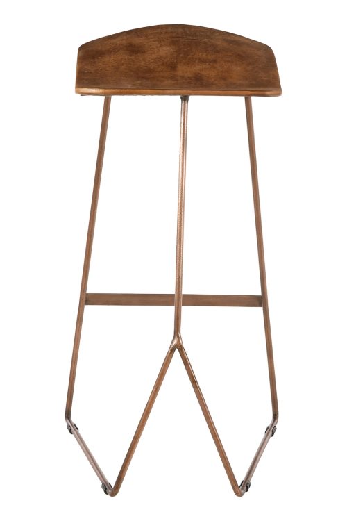 Haxby Bar Stool, Brown Leather
