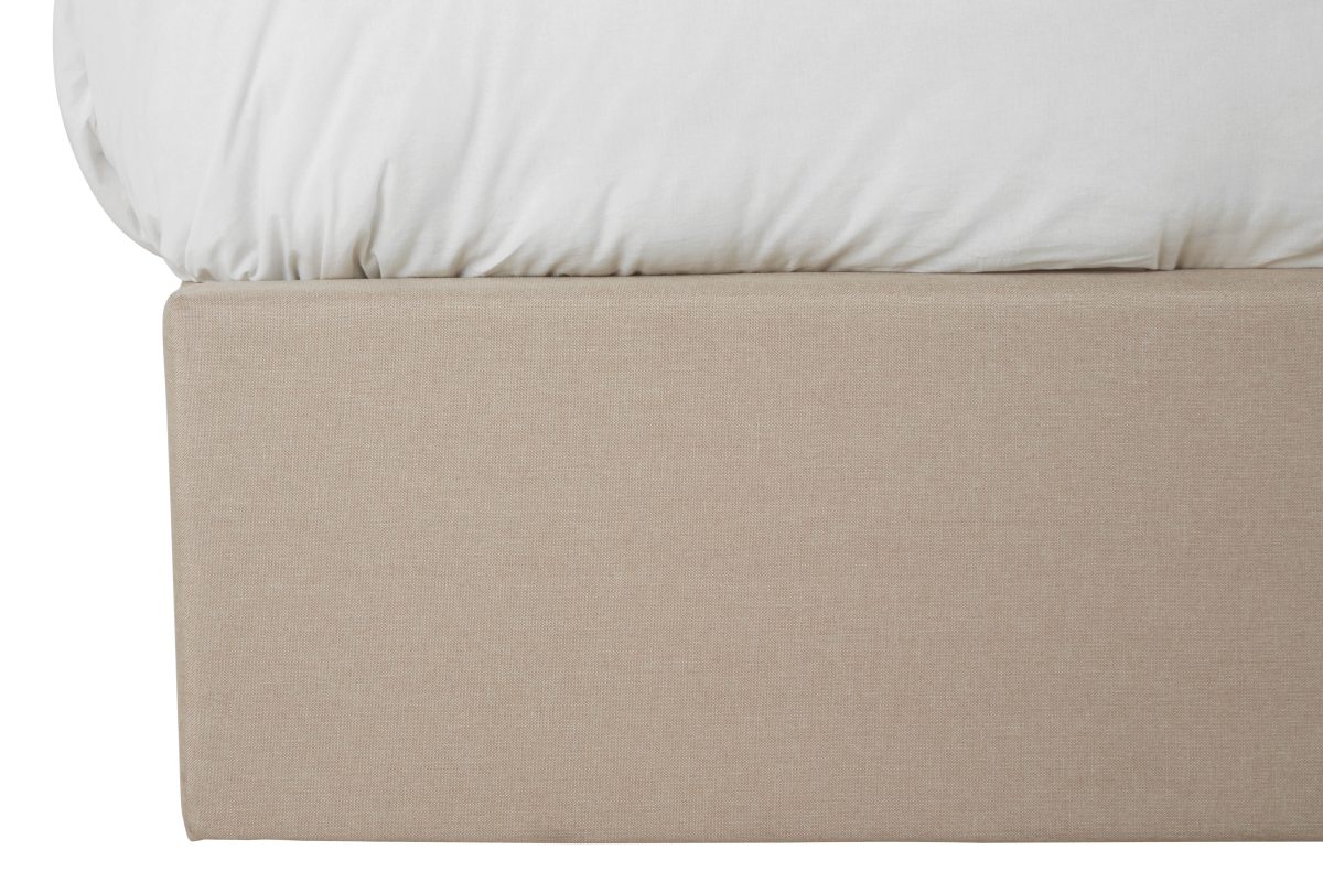 Ripley Ottoman Double Bed - Beige Linen