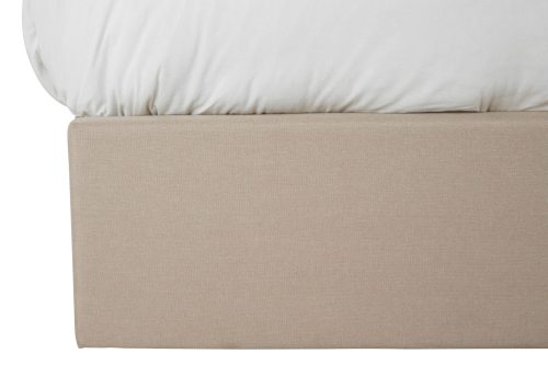 Ripley Ottoman Double Bed - Beige Linen