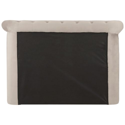 Anson Ottoman Double Bed - Mink Velvet