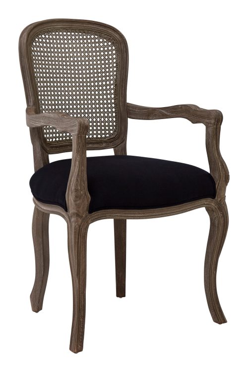 Paris Distressed Dining Chair - Black
