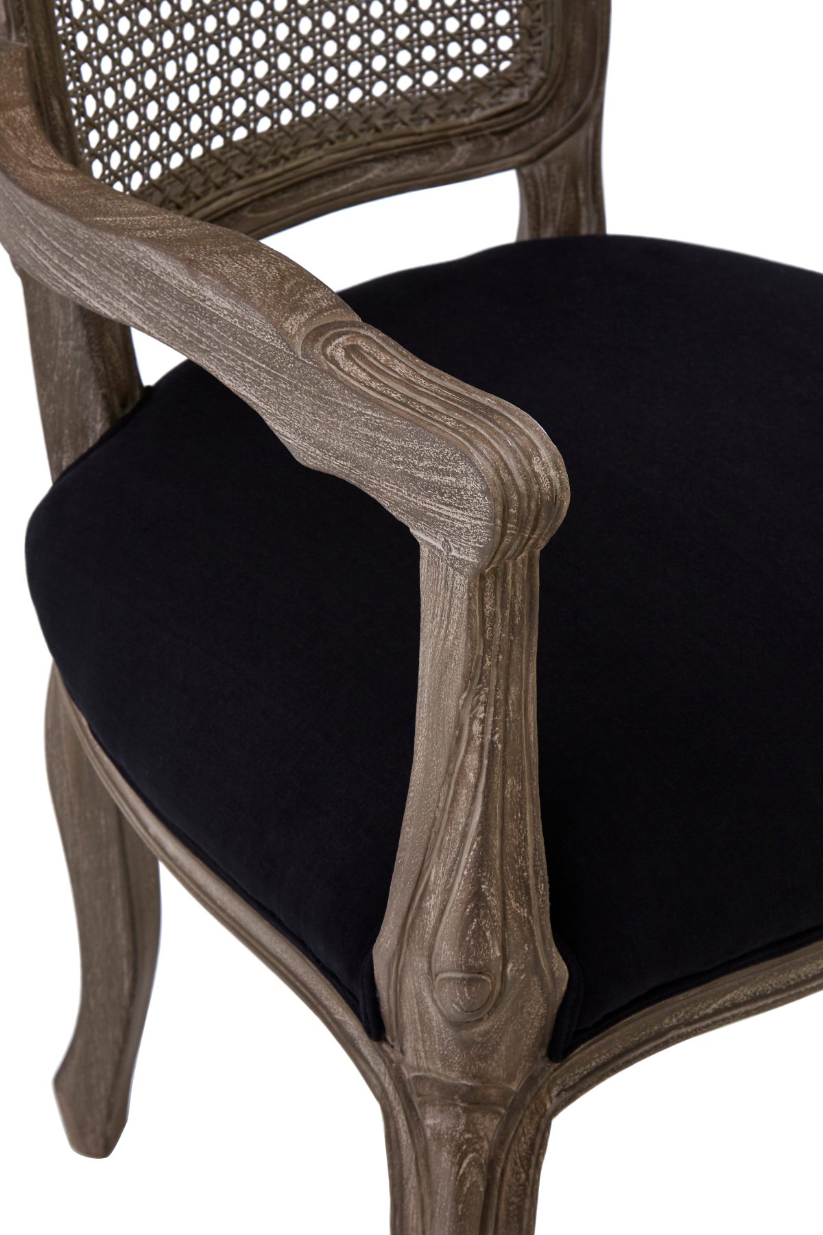 Paris Distressed Dining Chair - Black