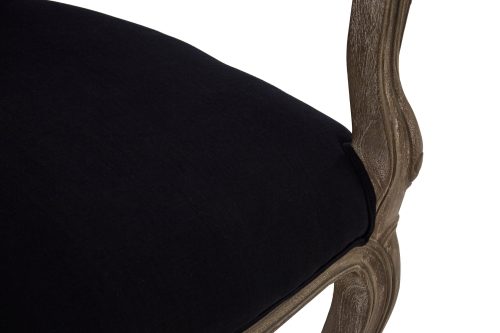 Paris Distressed Dining Chair - Black