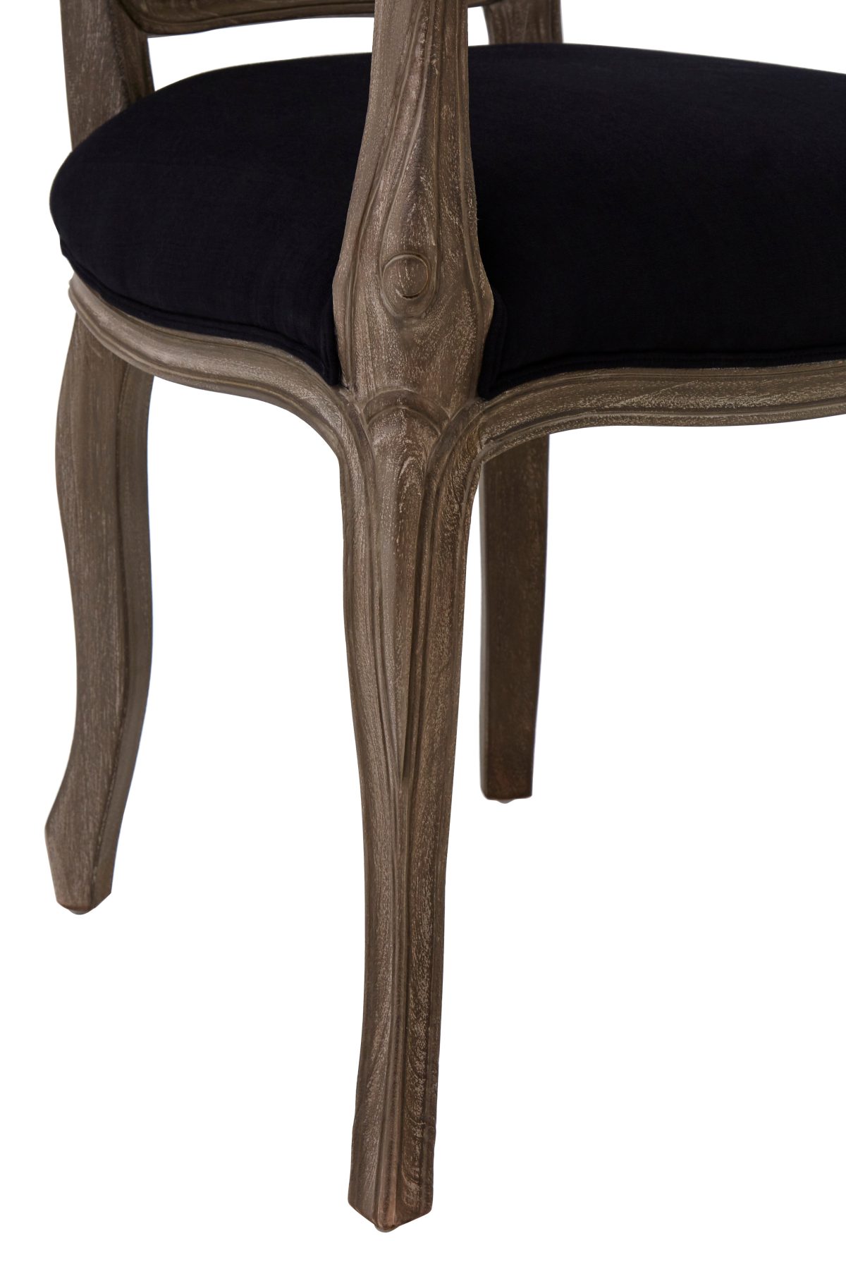 Paris Distressed Dining Chair - Black