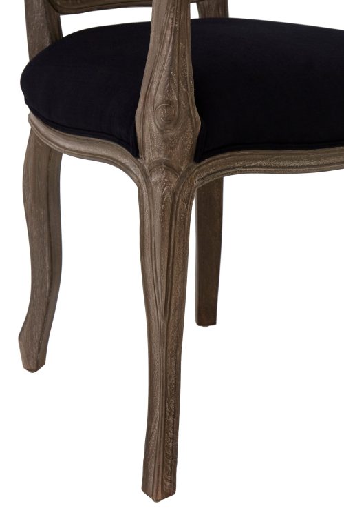 Paris Distressed Dining Chair - Black