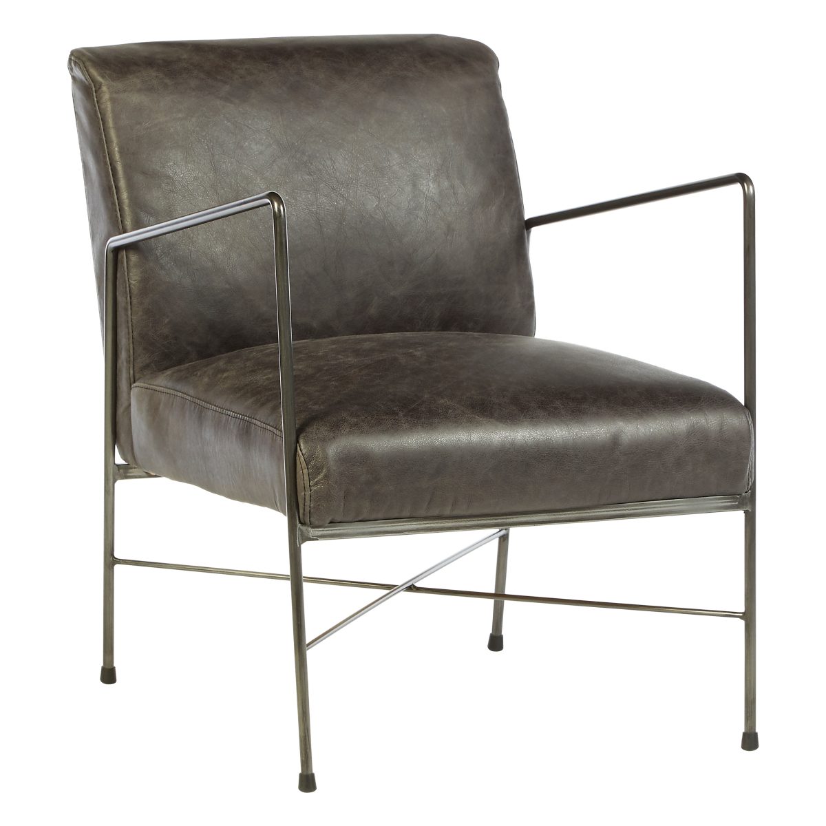 Cubitt Dining Armchair - Distressed Grey Leather 